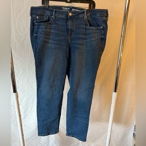 Torrid Perfect Boyfriend Ankle Vintage Stretch Dark Blue Jeans